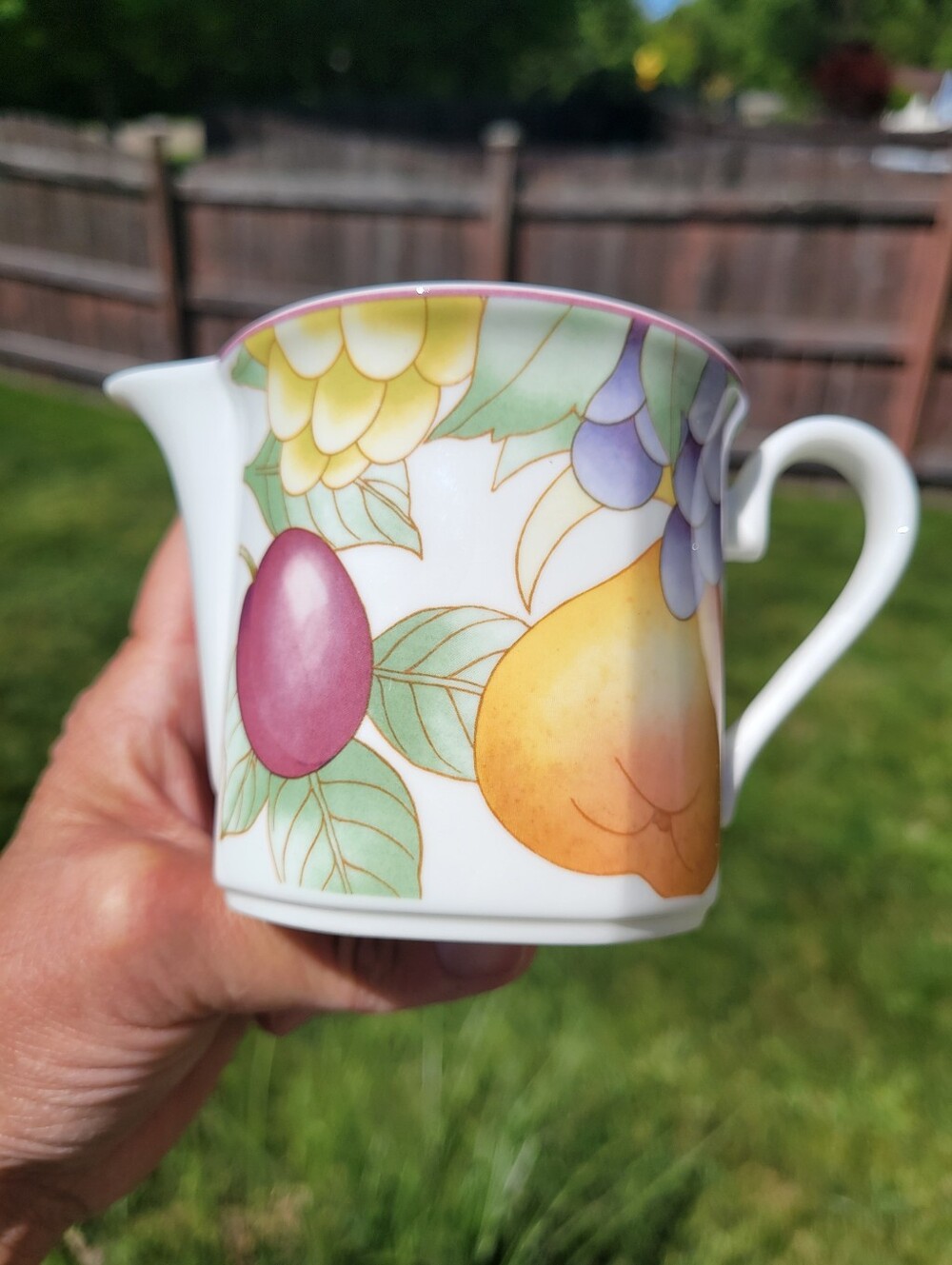 Villeroy & Boch Gallo Frutteto Bone China Creamer Germany 1990's Pretty! - Picture 12 of 12